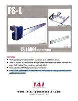 IAI FS-L CATALOG FS-L SERIES: LARGE TYPE ACTUATORS